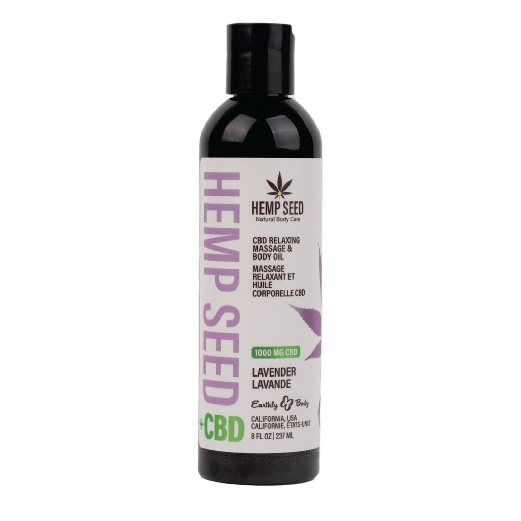 Hemp Seed CBD Relaxing Massage and Body Oil Lavender - 8 oz image