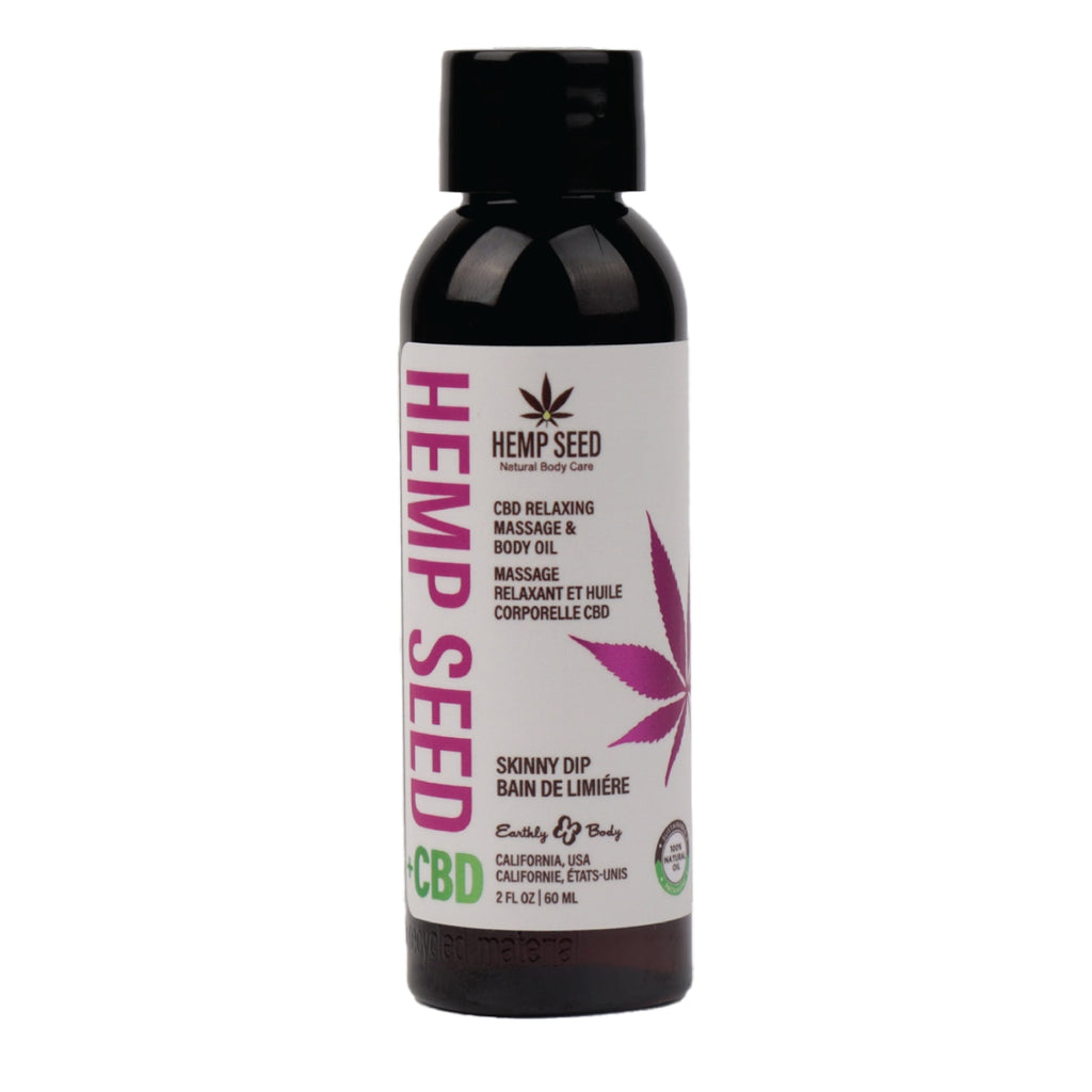 Hemp Seed CBD Relaxing Massage and Body Oil Skinny Dip image 0