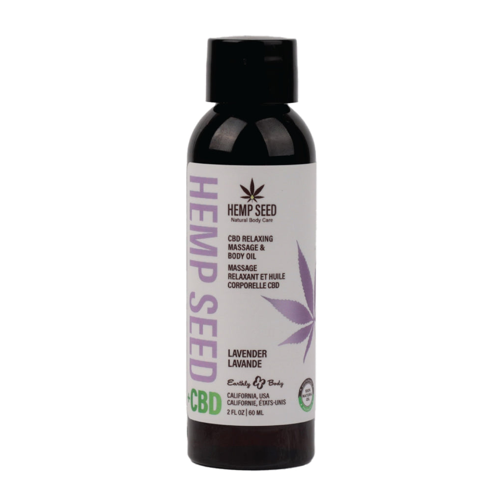 Hemp Seed CBD Relaxing Massage and Body Oil Lavender - 2 oz image