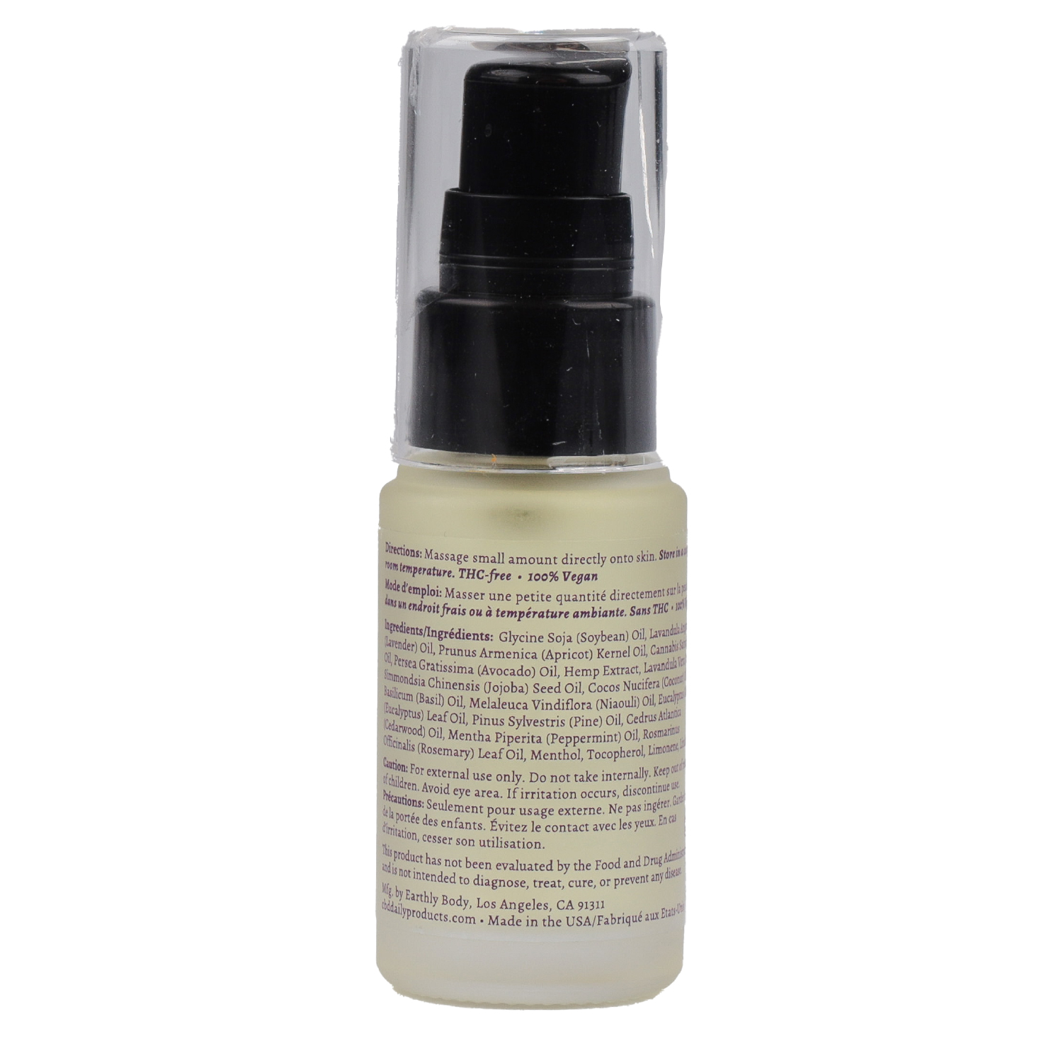 CBD daily Lavender serum-back