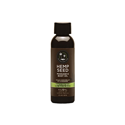 Hemp Seed Massage Oil 2oz | Naked In The Woods Scent | Shop Earthly Body