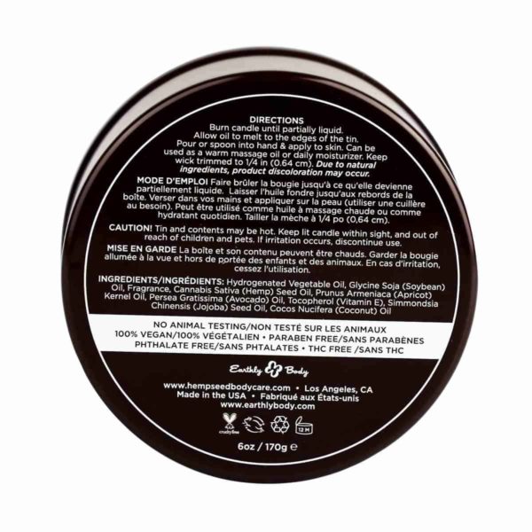 Hemp Seed 3-in-1 Candle Guavalava Back Label 2