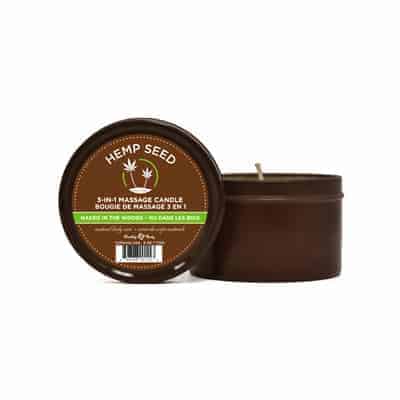 Hemp Seed 3-1 Massage Candle | Naked In The Woods Scent | Shop Earthly Body