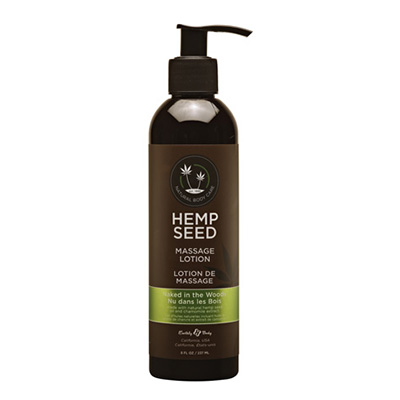 Hemp Seed Massage Lotion 8oz | Naked In The Woods Scent | Shop Earthly Body