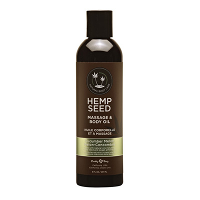 Hemp Seed Massage Oil 8oz | Cucumber Melon Scent | Shop Earthly Body