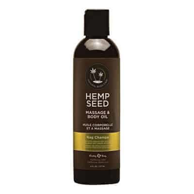 Hemp Seed Massage Oil 8oz | Nag Champa Scent | Shop Earthly Body