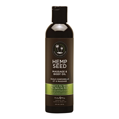 Hemp Seed Massage Oil 8oz | Naked In The Woods Scent | Shop Earthly Body