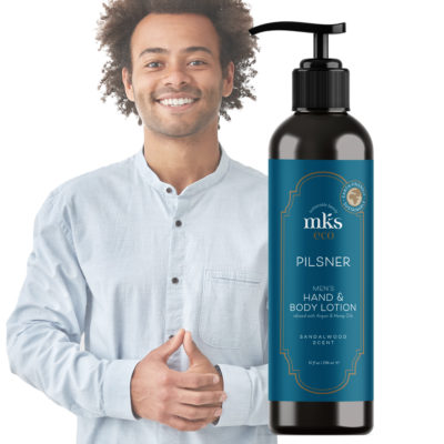 MKS eco Men's Hand & Body Lotion with Model