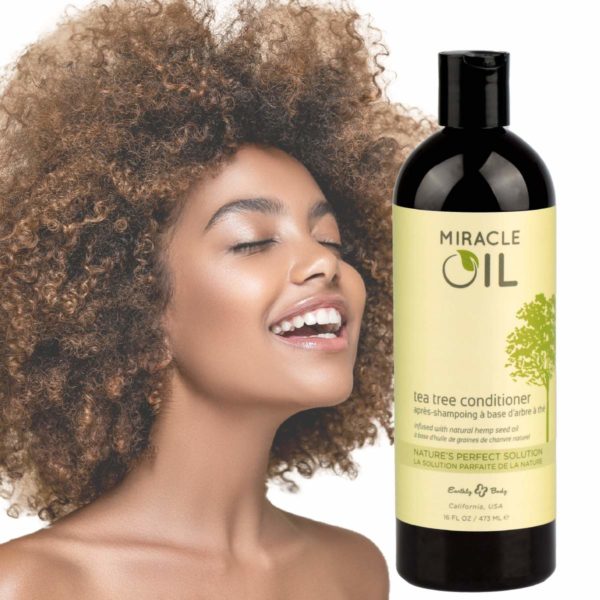 Miracle Oil Tea Tree Conditioner with Model