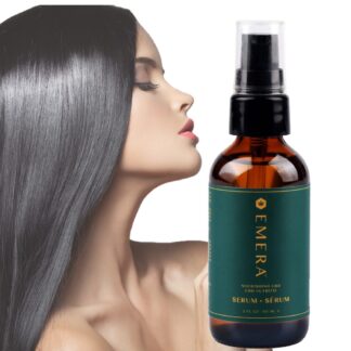 EMERA CBD Serum with Model Front View