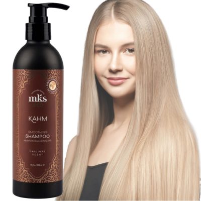 MKS eco Kahm Shampoo with Model Front View