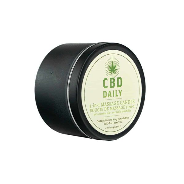 CBD Daily Massage Candle Side View | Shop CBD Daily Products Online | Natural CBD since 1996
