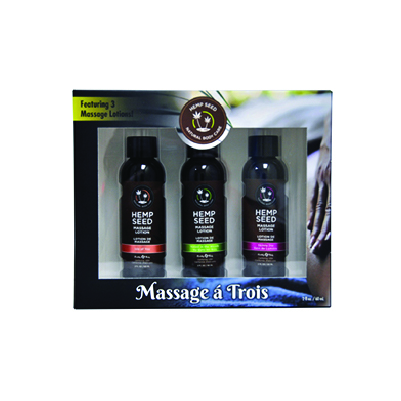 Hemp Seed Massage Oil Gift Set | Massage A Trios | Shop Earthly Body