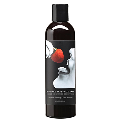 Hemp Seed Edible Massage Oil 8oz | Strawberry Flavor | Hemp Seed By Night | Shop Earthly Body