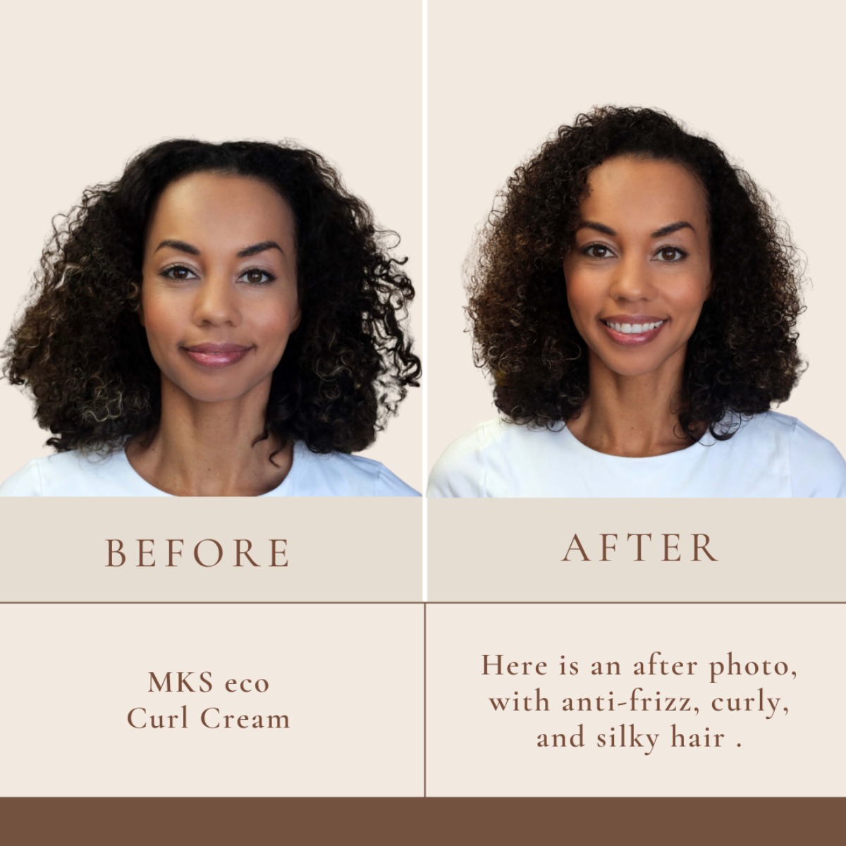 MKS eco Curl Cream Before After