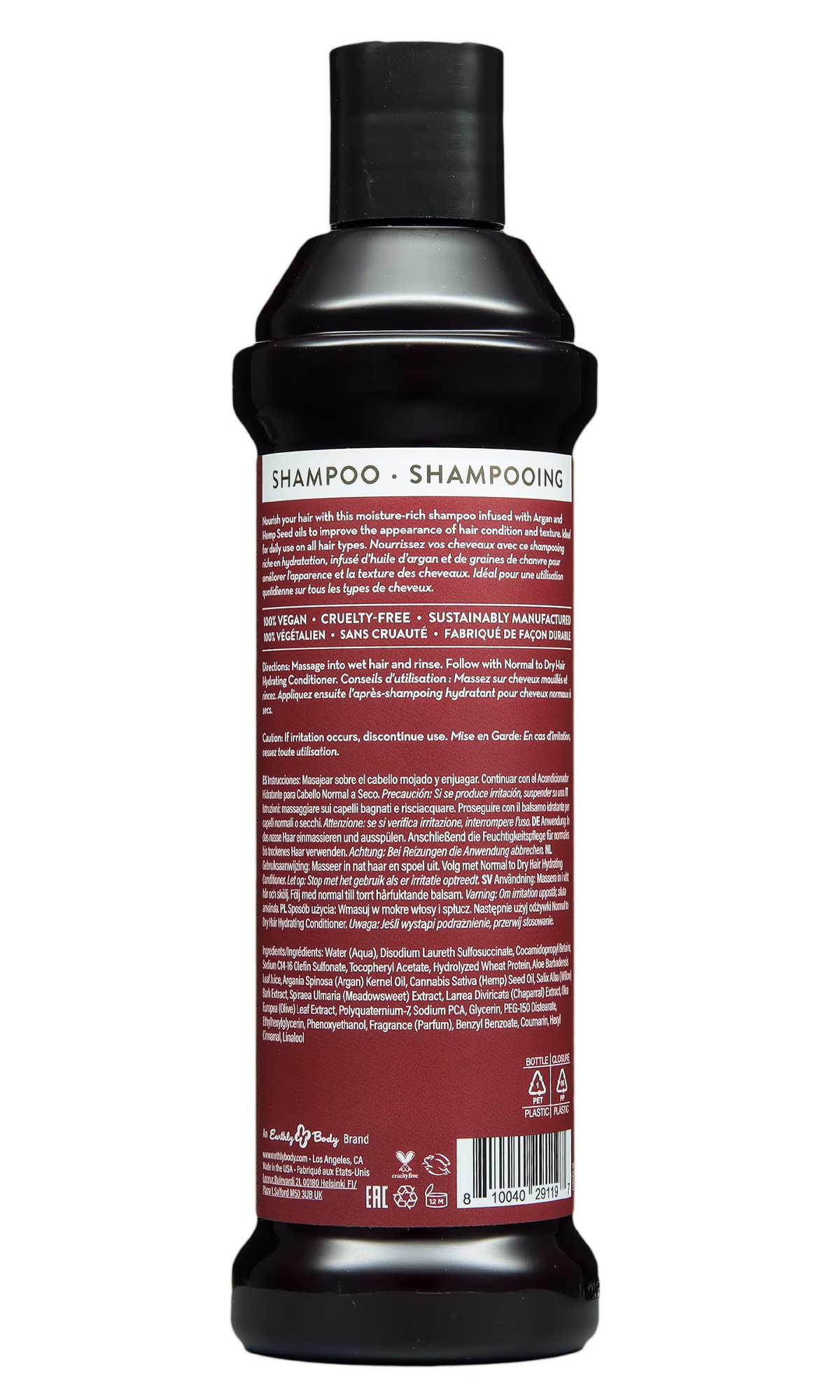 MKS eco Shampoo Original 10 oz Back
