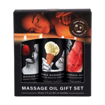 Earthly Body Edible Massage Oil Gift Set (2 oz, Original Set)