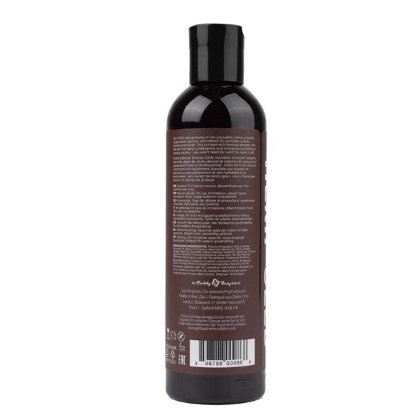 Hemp Seed Massage Oil Lavender 8 oz Back Label