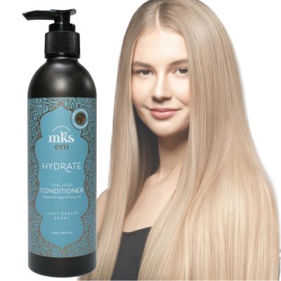 MKS eco Conditioner Fine Hair with Model Front View