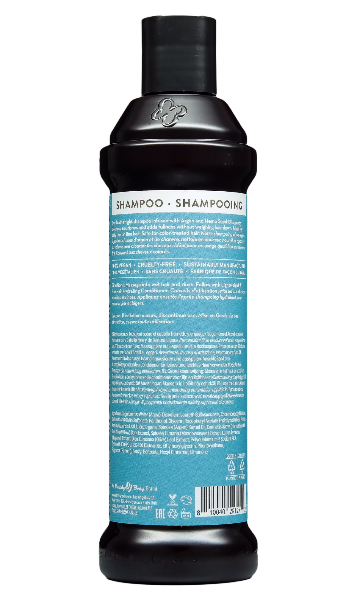 MKS eco Shampoo Fine Hair 10 oz Back