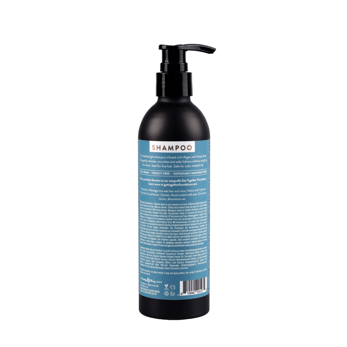 MKS eco Shampoo Fine Hair Back Label FEB 2023