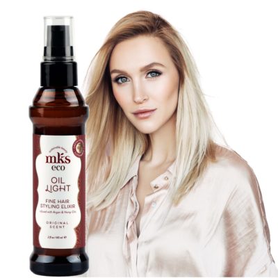 MKS eco Oil Light for Fine Hair Original Scent with Model