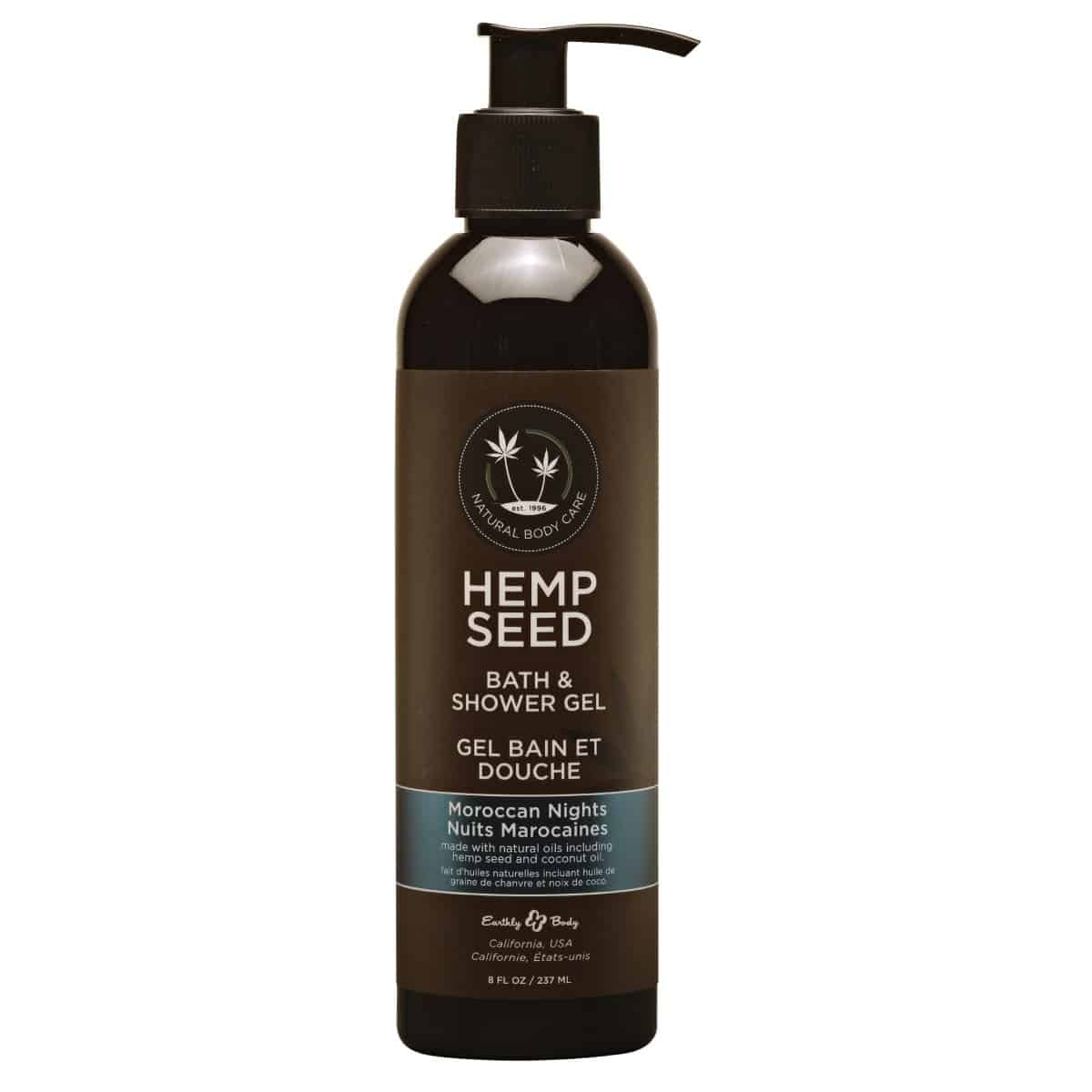 Hemp Seed Shower Gel | 8 oz | Moroccan Nights Scent | Hemp Seed Oil Shower Gel
