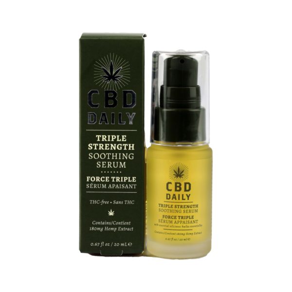 CBD Daily Triple Strength Soothing Serum Front View HD