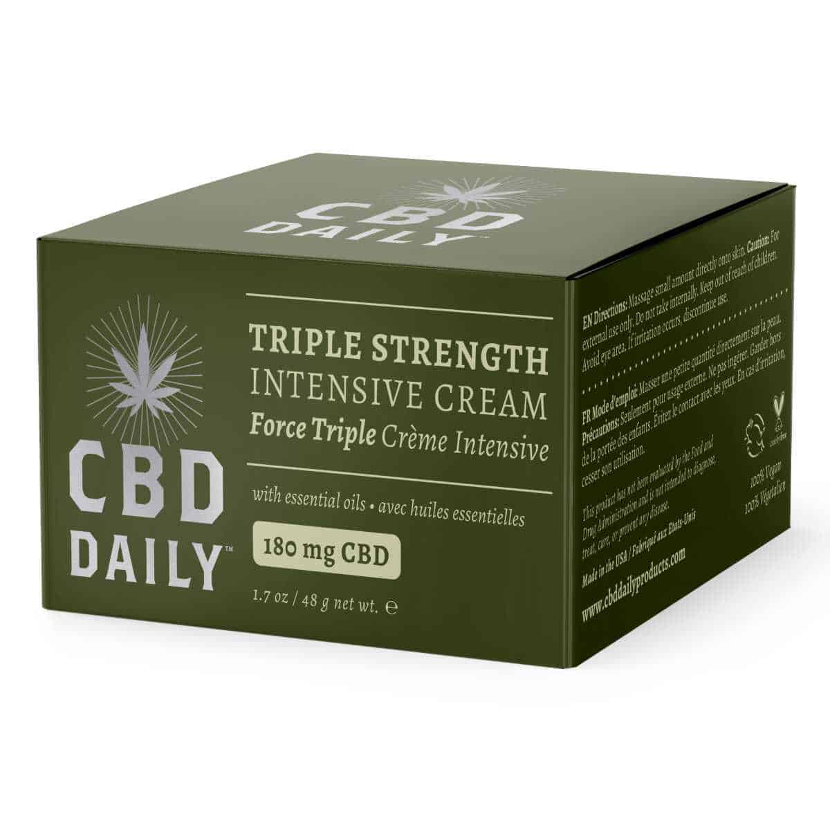 CBD Daily Intensive Cream - Triple Strength - Box | Buy CBD Cream near me | CBD Daily Since 1996