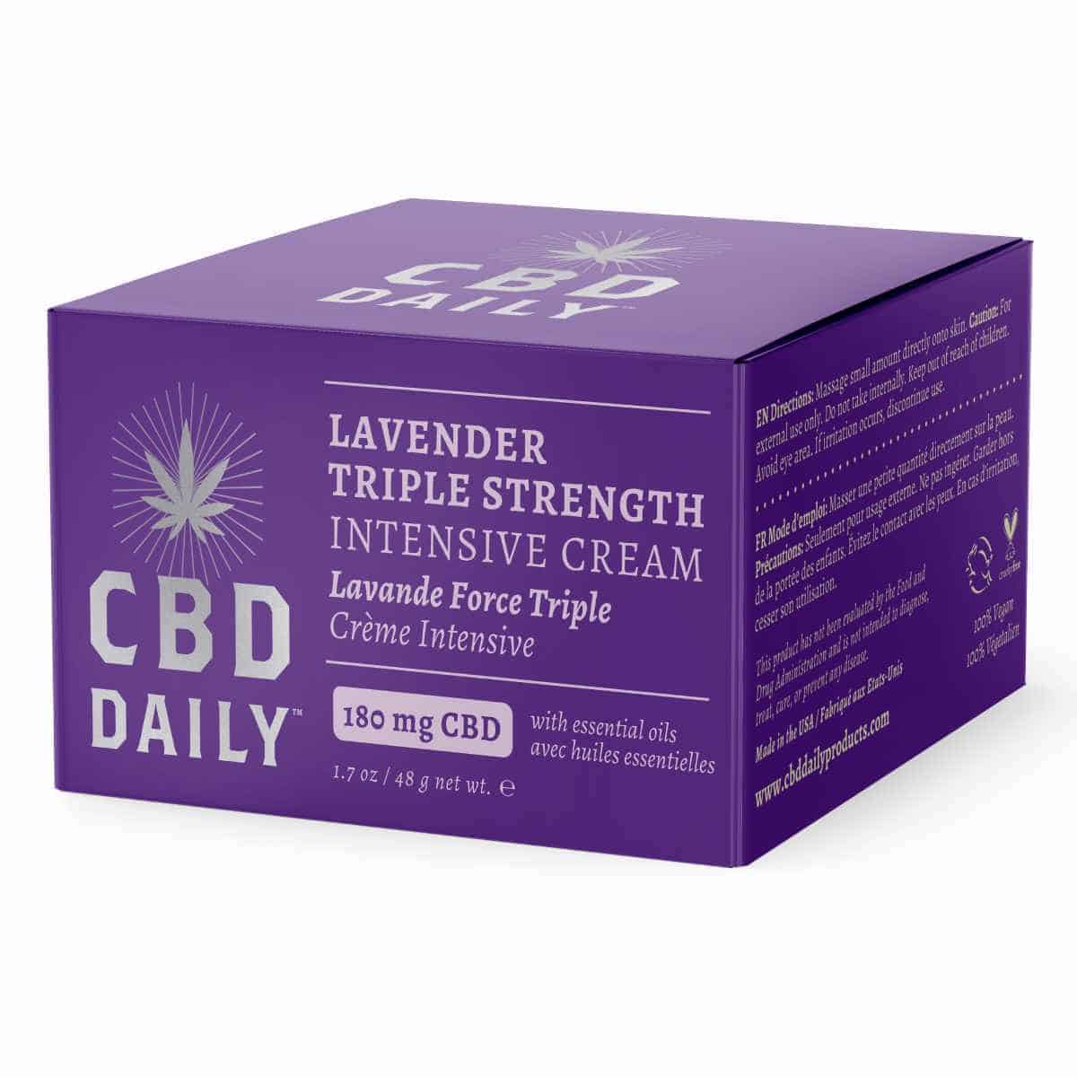 CBD Daily Intensive Cream Triple Strength Lavender Box | Buy CBD Cream Online