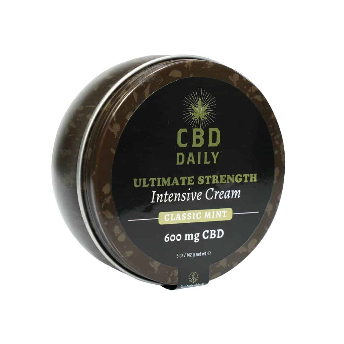 CBD Daily Ultimate Intensive Cream - Classic Mint - 5 oz - Close Lid