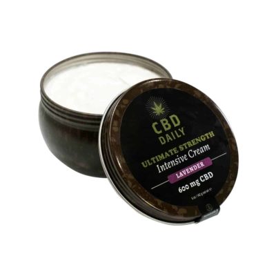 CBD Daily Ultimate Intensive Cream - lavender - 5 oz - open lid