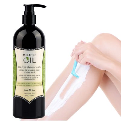Miracle Oil Tea Tree Shave Cream with Model