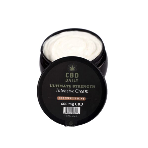 CBD Daily Ultimate Intensive Cream Grapefruit Open Jar Front