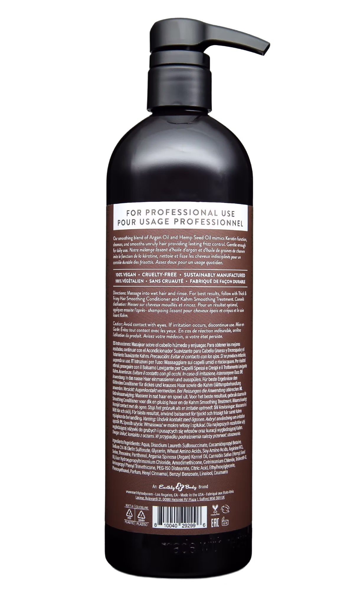 MKS eco Kahm Shampoo 25 oz Back