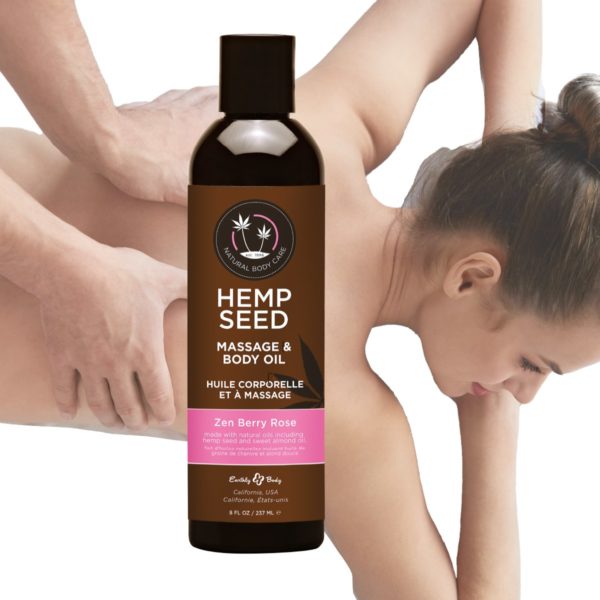 Hemp Seed Massage Oil Zen Berry Rose