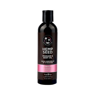 Hemp Seed Massage Oil Zen Berry Rose Front View 8 oz
