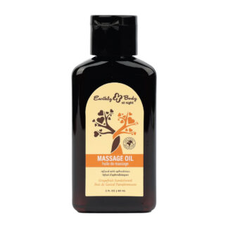 Earthly Body at Night Massage Oil Grapefruit Sandalwood 2 oz Front
