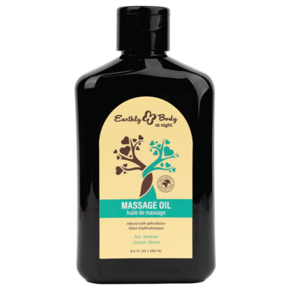 Earthly Body at Night Massage Oil Sea Jasmine 8 oz Front