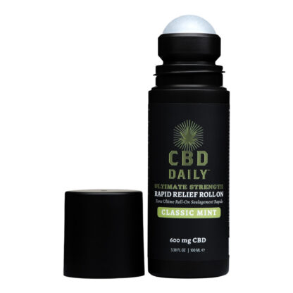 CBD Daily Roll On Open Bottle
